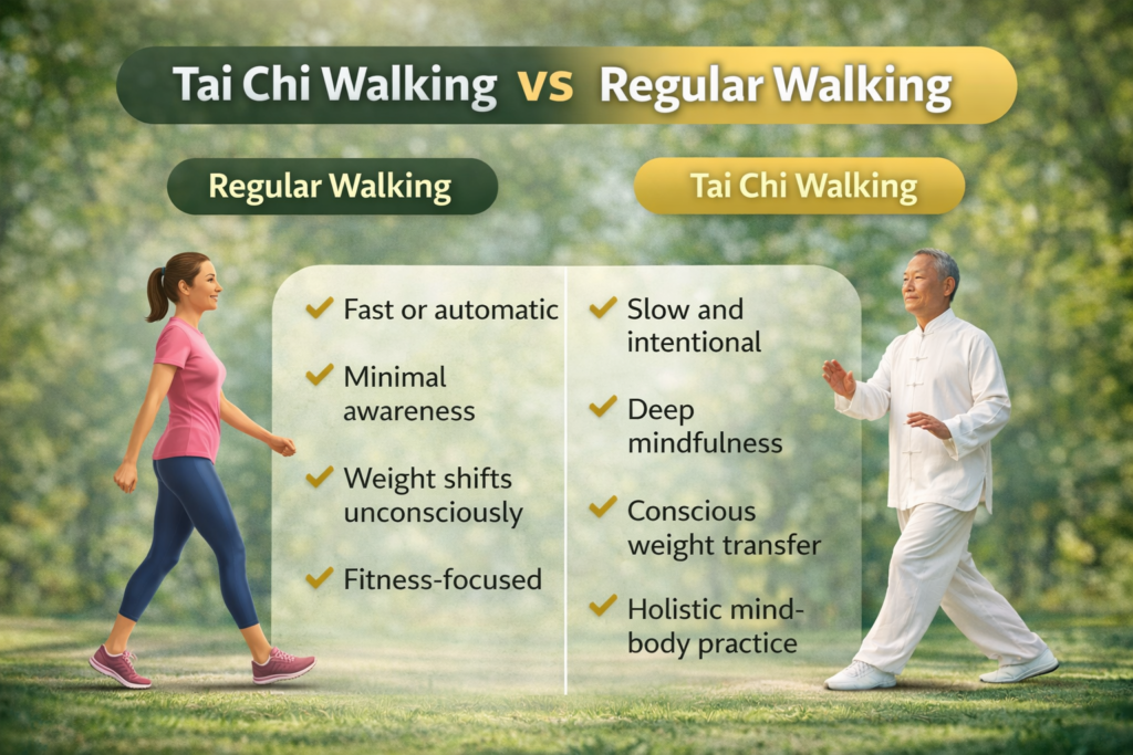 Tai Chi Walking vs Regular Walking